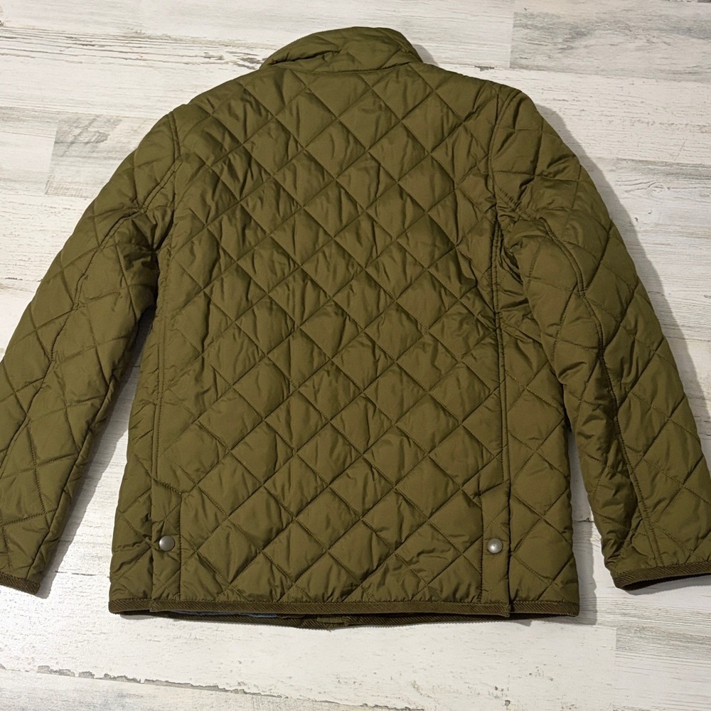 Crewcuts Olive Kids Quilted Barn Puffer Jacket Size 12 - Picture 5 of 10